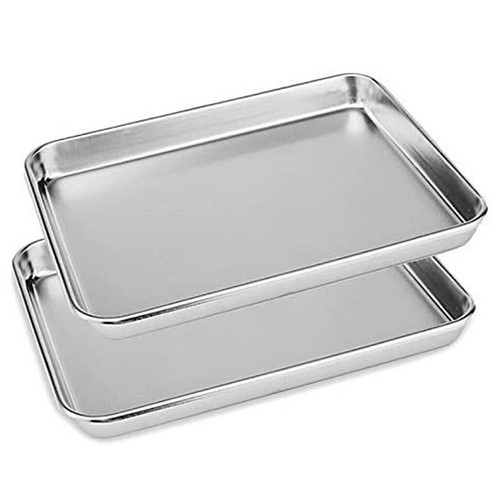 Stainless steel baking tray - steel,