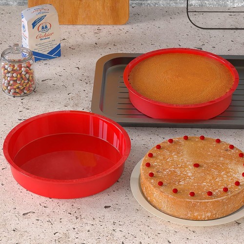 2pk silicone cake tins - 2pk,