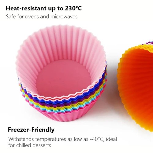 12pcs silicone cupcake muffin - 12pcs,