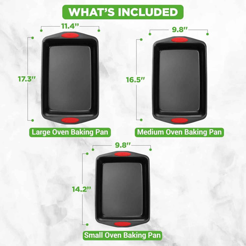 Piece baking pan - 3-piece,