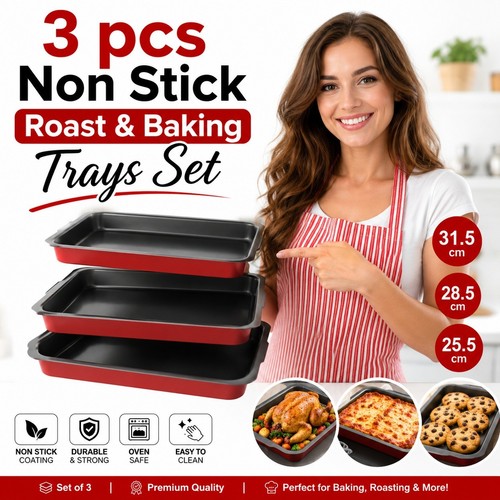 Non stick baking tray set - stick,