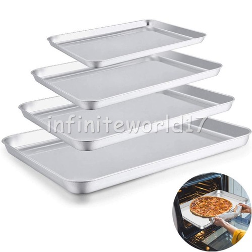 Stainless steel baking tray - steel,