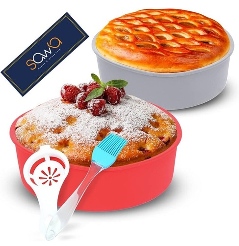 Silicone cake tin round - 2x,